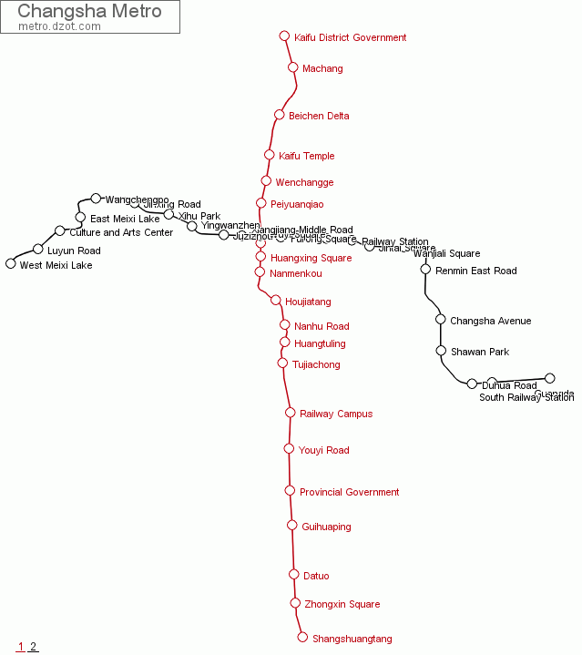 Metro Changsha - map of lines