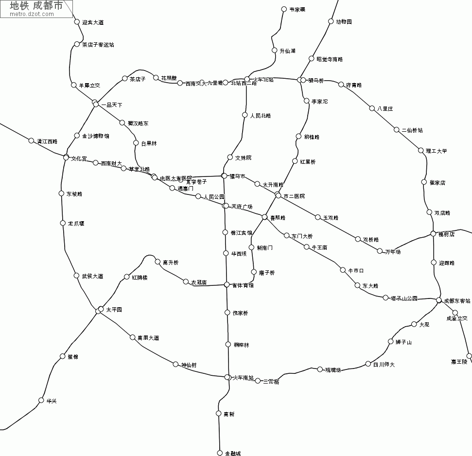 地铁 成都市 - map of lines