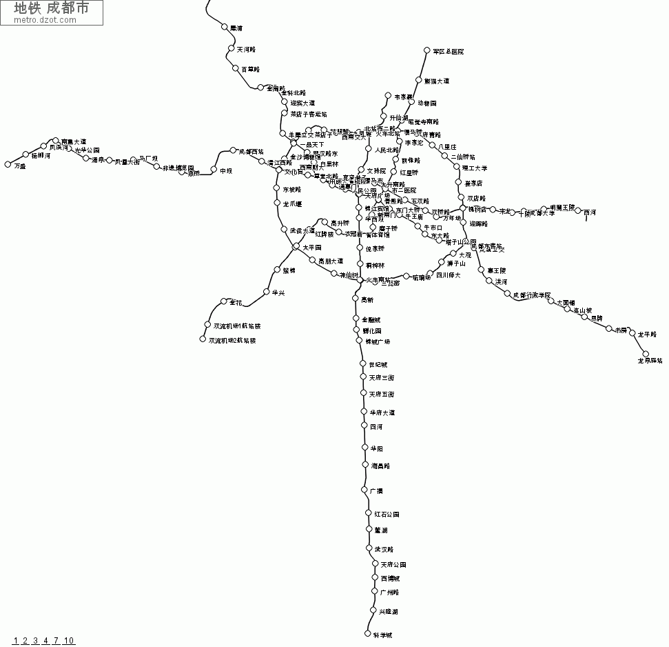 地铁 成都市 - map of lines