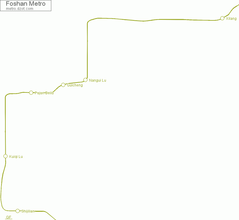 Metro Foshan - map of lines