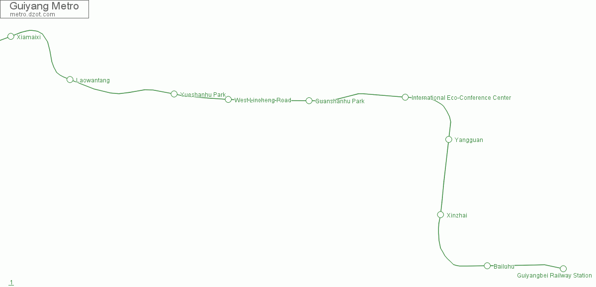 Metro Guiyang - map of lines