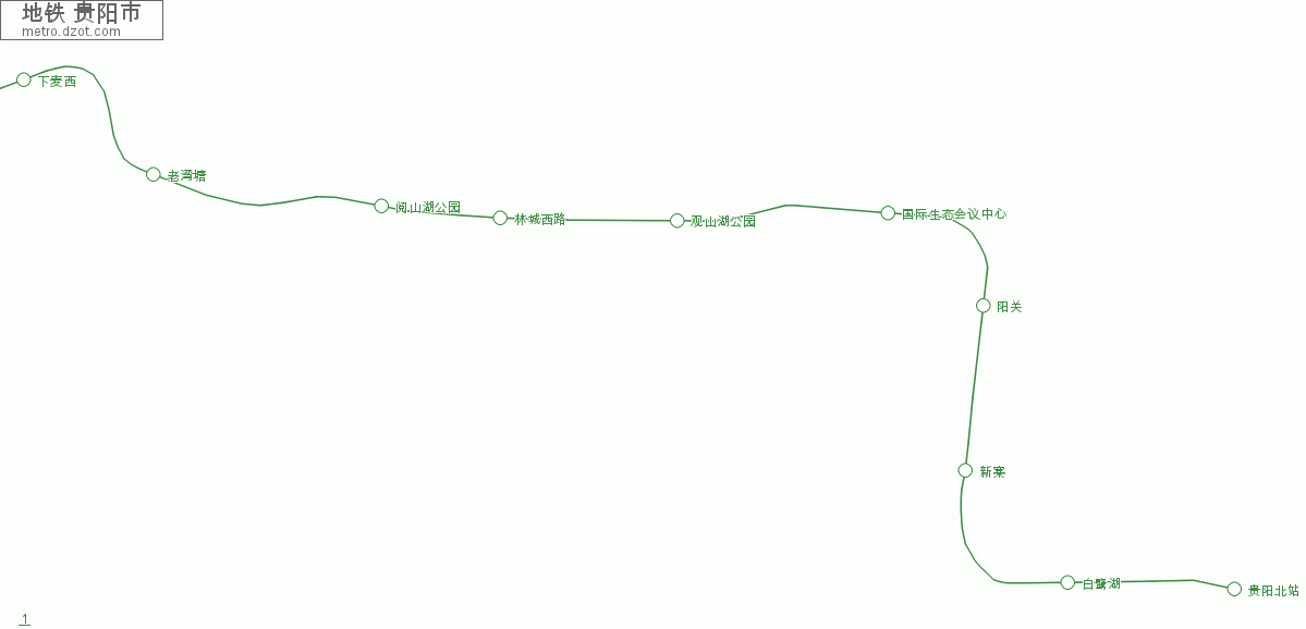 地铁 贵阳市 - map of lines