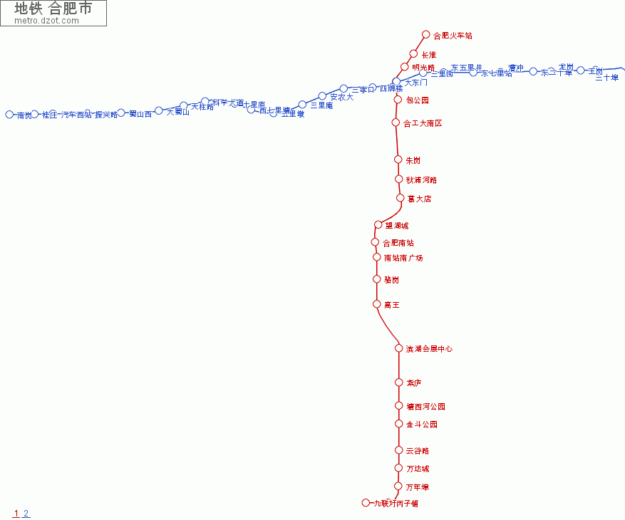 地铁 合肥市 - map of lines