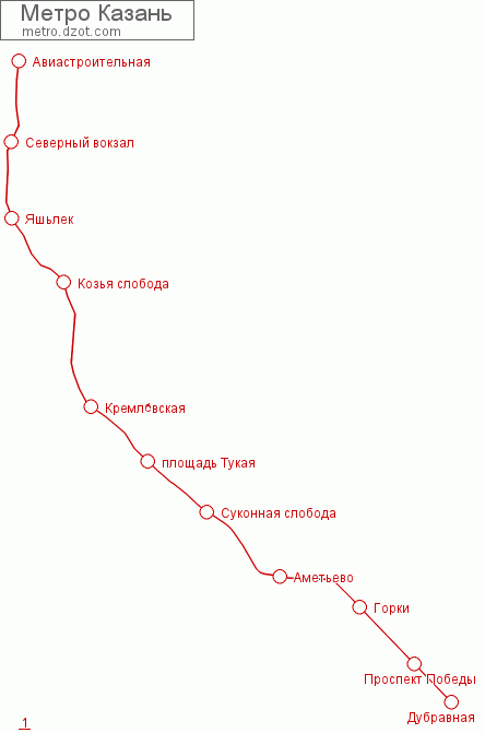Метро Казань - map of lines
