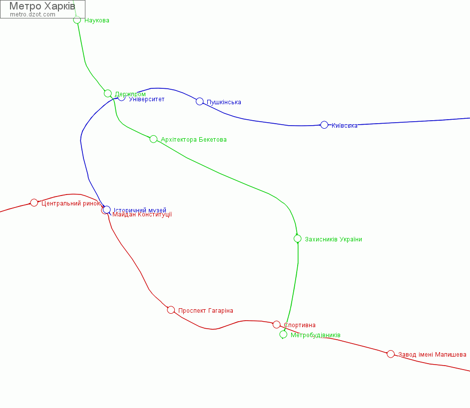 Метро Харків - map of lines