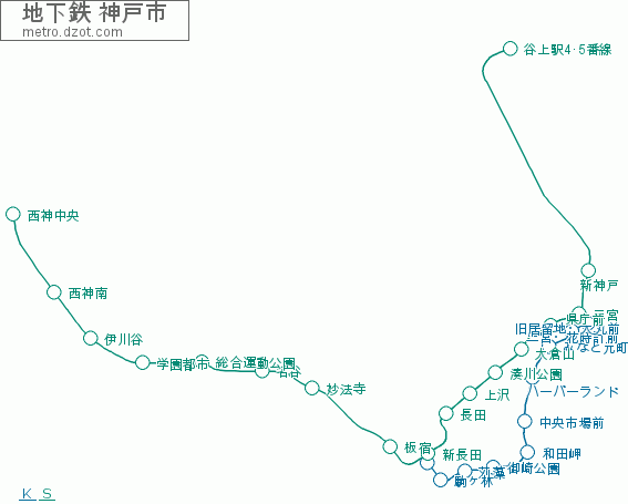 地下鉄 神戸市 - map of lines