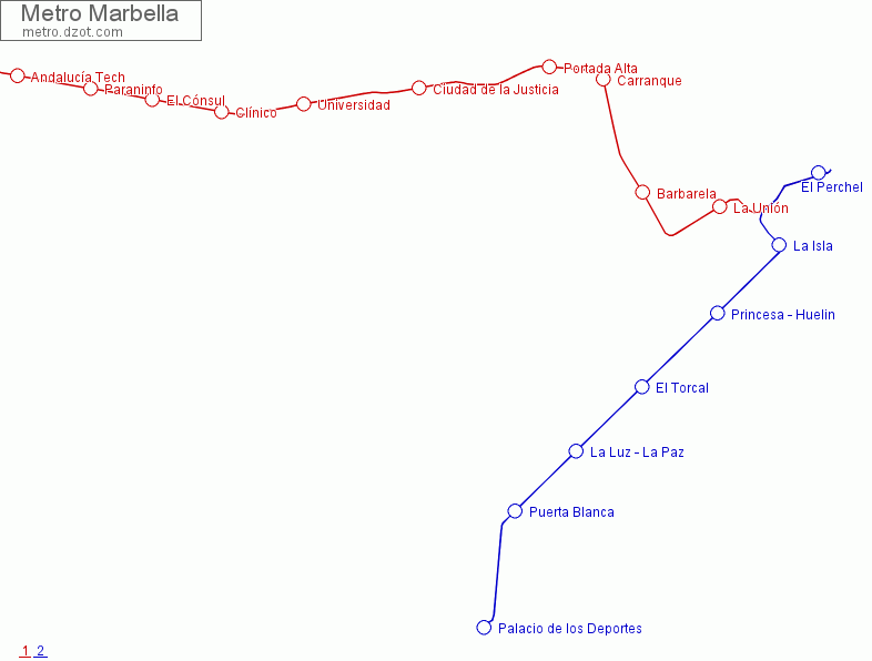 Metro Marbella - map of lines