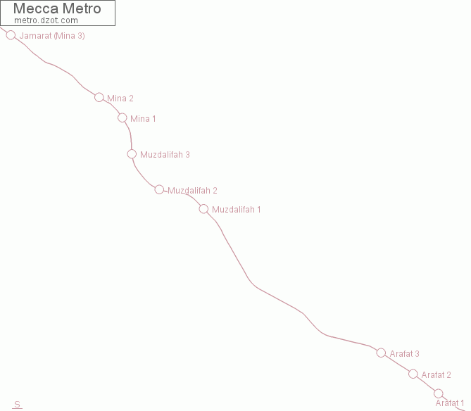Metro Mecca - map of lines