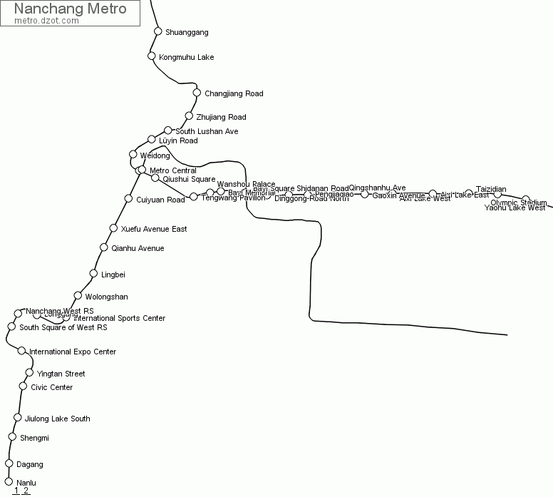 Metro Nanchang - map of lines