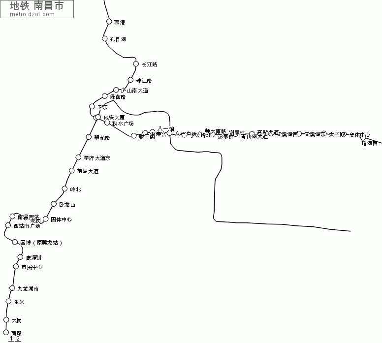 地铁 南昌市 - map of lines