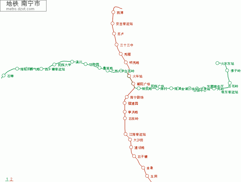 地铁 南宁市 - map of lines