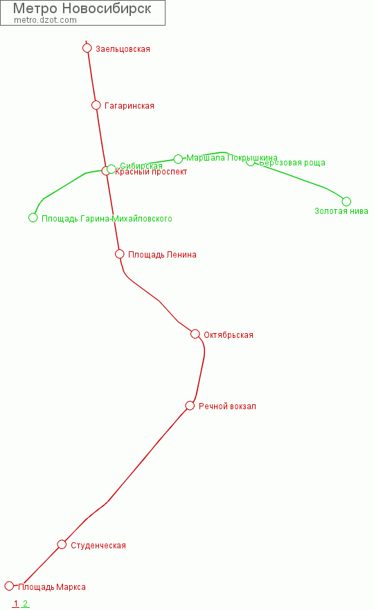 Метро Новосибирск - map of lines