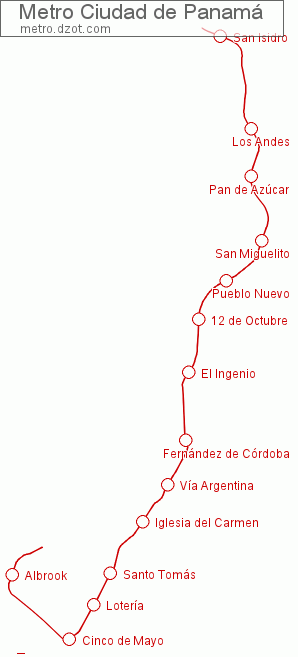 Metro Ciudad de Panamá - map of lines