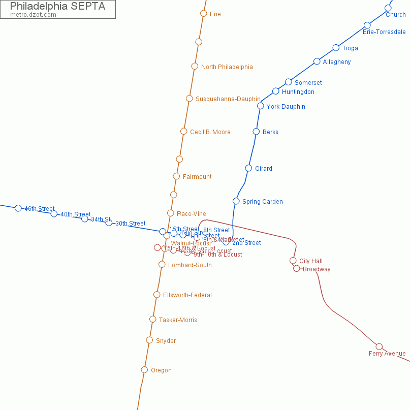 SEPTA Philadelphia - map of lines