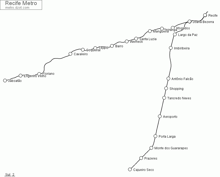Metro Recife - map of lines