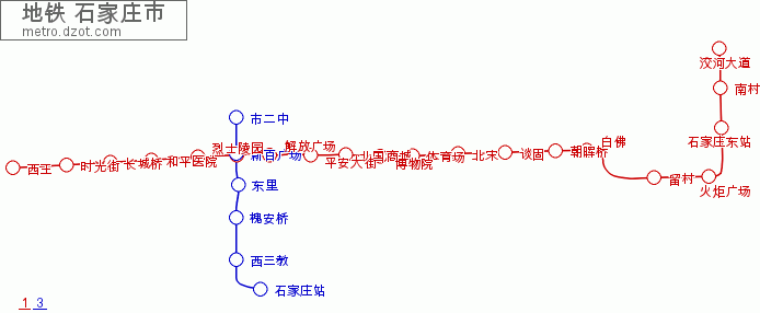 地铁 石家庄市 - map of lines