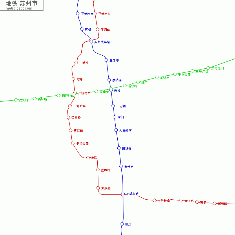 地铁 苏州市 - map of lines