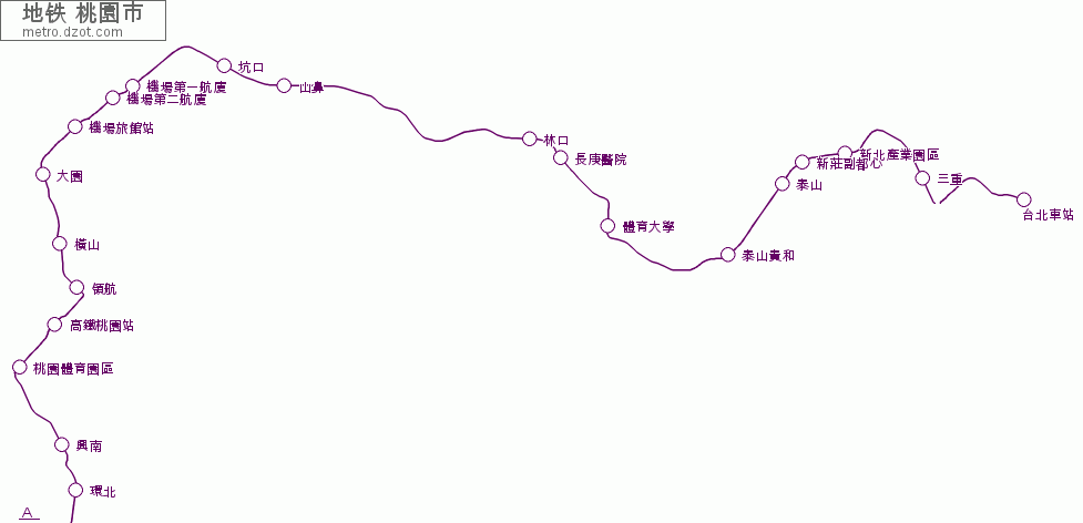 地铁 桃園市 - map of lines