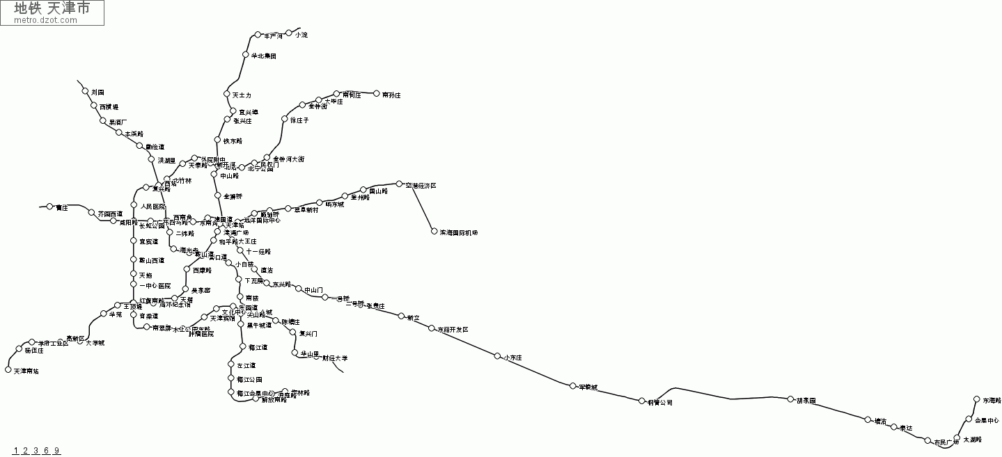地铁 天津市 - map of lines