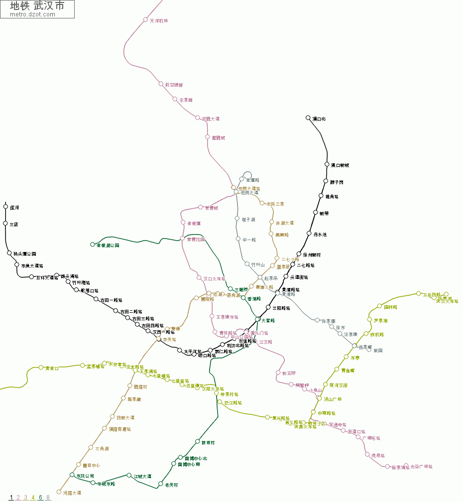 地铁 武汉市 - map of lines