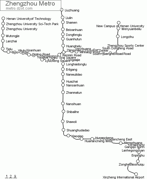 Metro Zhengzhou - map of lines